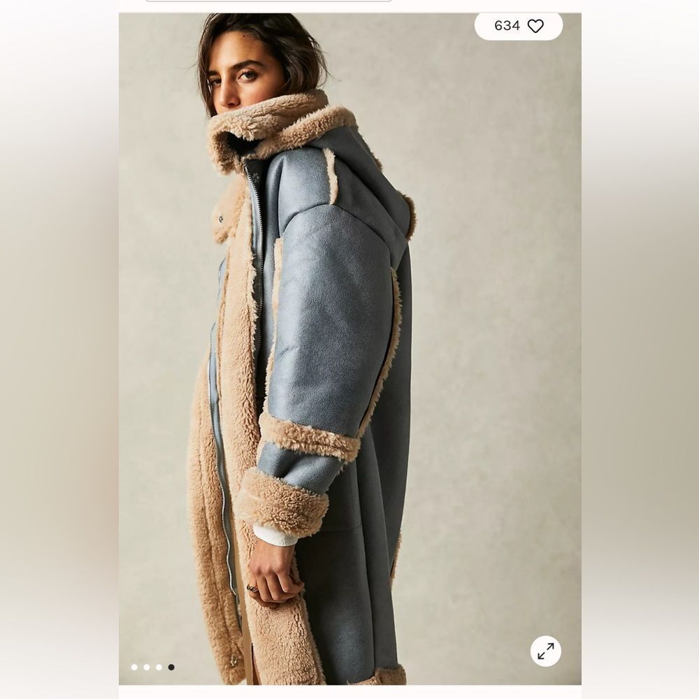 Free People Jakke Azeala Shearling Parka size 4
